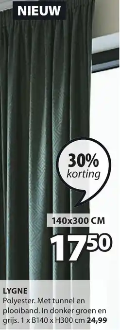 Jysk Lygne 140 x 300cm aanbieding