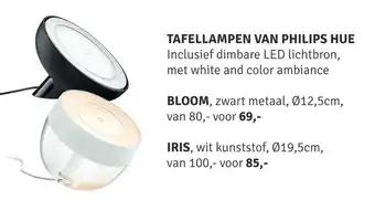 Nijhof Tafellampen van philips hue aanbieding