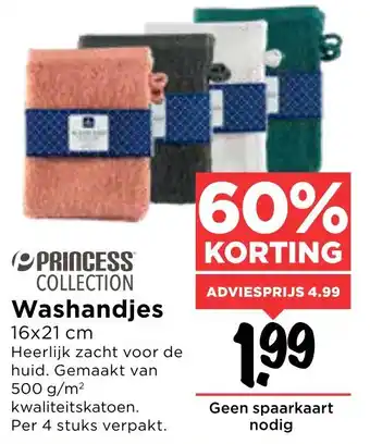 Vomar Voordeelmarkt Washandjes 16x21 cm aanbieding