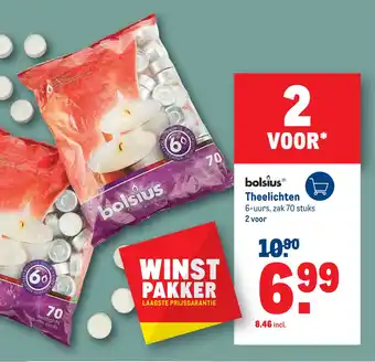 Makro bolsius theelichten aanbieding