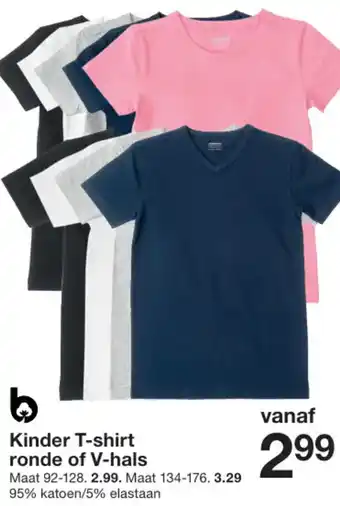 Zeeman Kinder T-shirt ronde of V-hals aanbieding