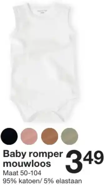 Zeeman Baby romper mouwloos aanbieding
