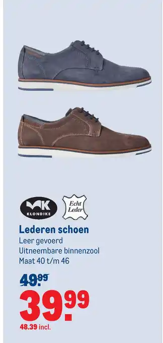 Makro Lederen schoen aanbieding