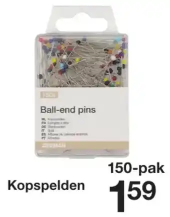 Zeeman Kopspelden 150-pak aanbieding