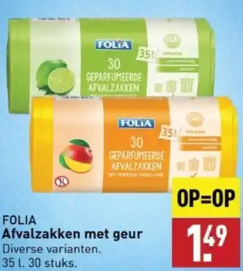 ALDI FOLIA Afvalzakken met geur 35L aanbieding