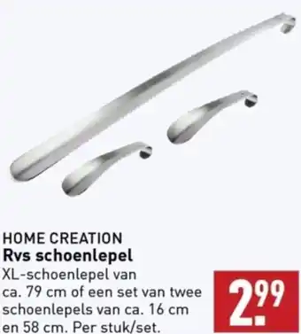 ALDI HOME CREATION Rvs schoenlepel aanbieding
