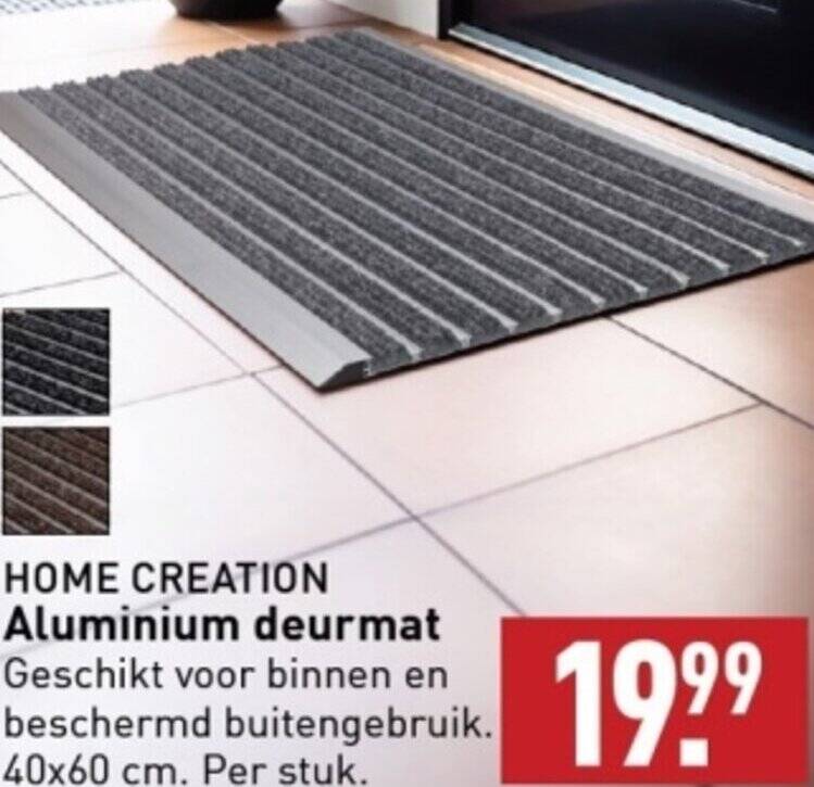 bomoe Alu Fußmatte 50x80 cm AluGant - Haustür Fußabtreter mit Gummi