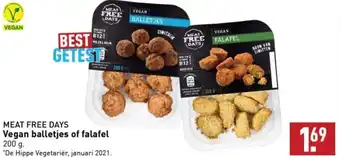 ALDI MEAT FREE DAYS Vegan balletjes of falafel 200g aanbieding