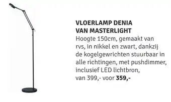 Nijhof Vloerlamp denia van masterlight 150 cm aanbieding