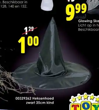 ToyChamp Heksenhoed zwarf 35cm kind aanbieding