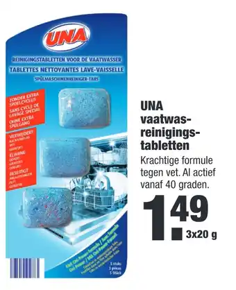 ALDI Una vaatwasreinigingstabletten aanbieding