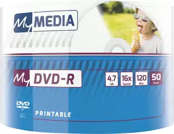 Bol.com 1x50 MyMedia DVD-R 4,7GB 16x Speed Printable Wrap - DVD-R - 4.7 GB aanbieding