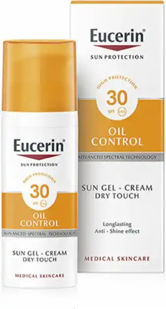 De Online Drogist Eucerin Sun Oil Control Gel-Creme Spf 30 50ML aanbieding