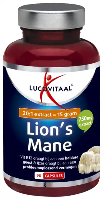 De Online Drogist Lucovitaal Lion´s Mane Capsules 90CP aanbieding