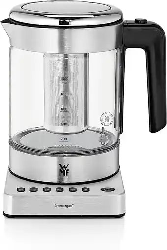 Amazon WMF KITCHENminis Thee- en Waterkoker 2in1 Vario, 5 Temperatuurinstellingen, 1900 W, Inhoud 1 Liter, Cromargan Roestvrij Staal aanbieding