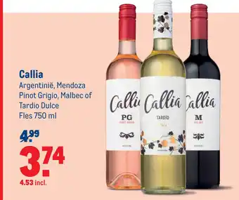 Makro Callia 750 ml aanbieding