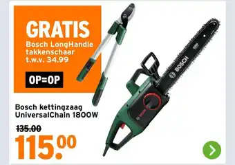 GAMMA Bosch kettingzaag UniversalChain 1800W aanbieding