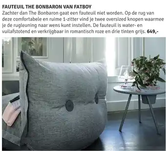 Nijhof Fauteuil the bonbaron van fatboy aanbieding