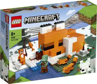 Lobbes LEGO Minecraft 21178 De Vossenhut aanbieding