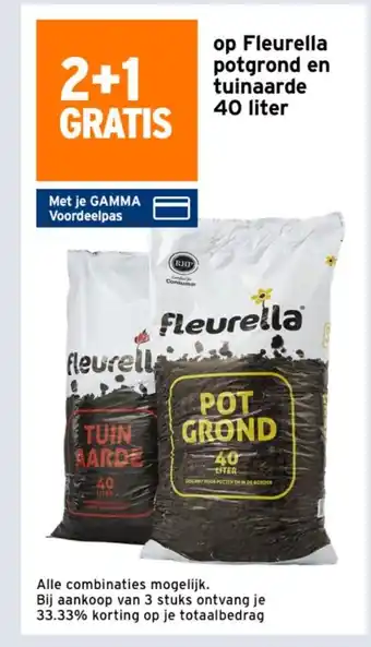 GAMMA Op Fleurella potgrond en tuinaarde 40 liter aanbieding