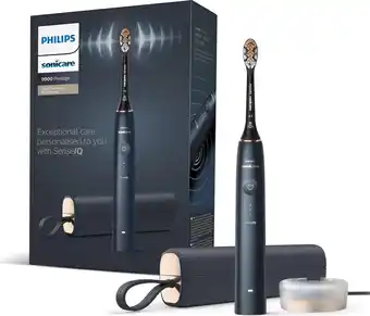 Bol.com Philips Sonicare Prestige 9900 HX9992/12 - Elektrische tandenborstel met SenseIQ - Donkerblauw aanbieding