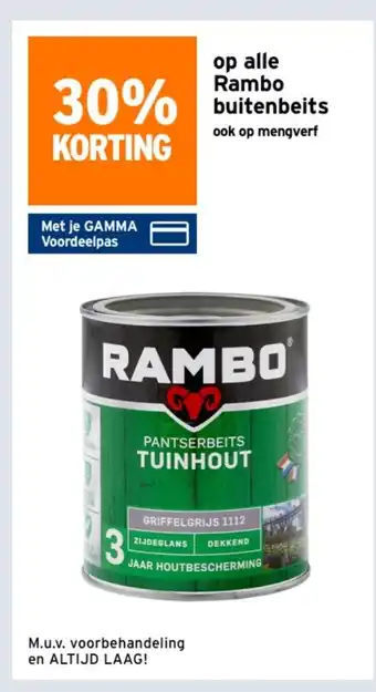 GAMMA Op alle Rambo buitenbeits aanbieding