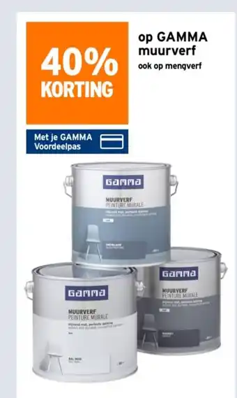 GAMMA Op Gamma muurverf ook op mengverf aanbieding