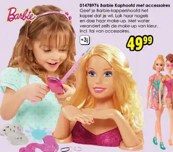 ToyChamp Barbie kaphoofd met accessoires aanbieding