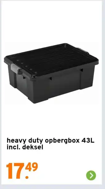 GAMMA heavy duty opbergbox 43L incl. deksel aanbieding