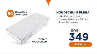 TotaalBED Koudschuim Plena aanbieding