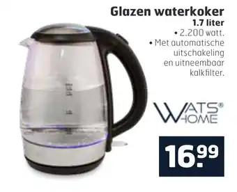 Etos Glazen waterkoker aanbieding