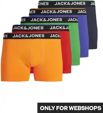 Bol.com JACK&JONES JACTOPLINE SOLID TRUNKS 5 PACK Heren Onderbroek - Maat XXL aanbieding