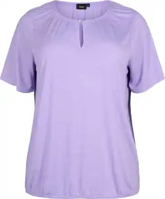 Bol.com ZIZZI VLONE S/S BLOUSE Dames Blouse - Purple - Maat M (46-48) aanbieding