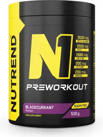 Bol.com Nutrend - N1 Pre-Workout (Blackcurrant - 510 gram) aanbieding