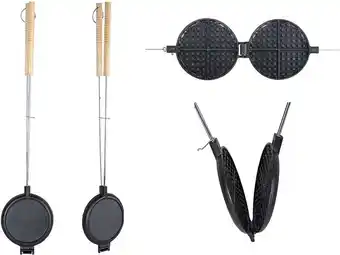 Bol.com Esschert FF295 Wafelijzer | Wafelijzer BBQ - Geschikt voor open vuur - Extra lange steel aanbieding