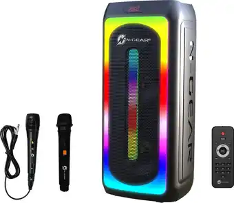 Bol.com N-GEAR LGP Juke 808 - Draadloze Bluetooth Party Speaker - Karaoke Set - 2 Microfoons - Discoverlichting aanbieding