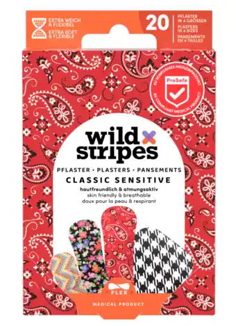 De Online Drogist Wild Stripes Pleister Classic Sensitive Fashion 20ST aanbieding