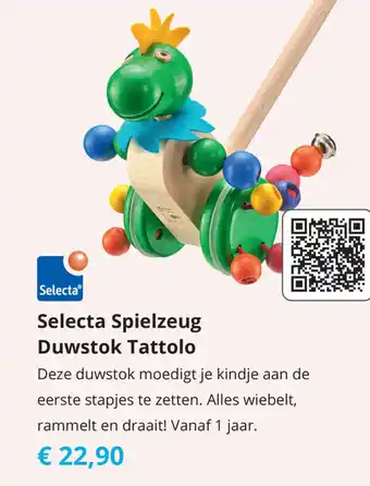 Tom Selecta Spielzeug Duwastok Tattolo aanbieding