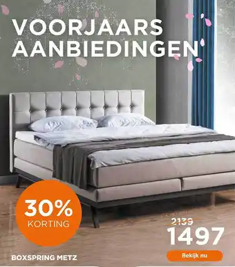 TotaalBED Boxspring metz 30% Korting aanbieding