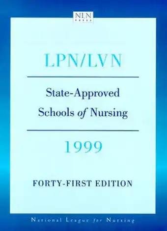 Bol.com LPN/LVN, State-approved Schools of Nursing, 1999 aanbieding