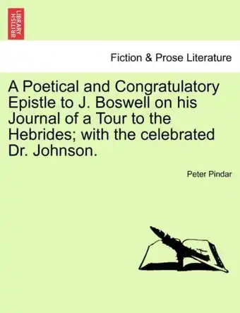 Bol.com A Poetical and Congratulatory Epistle to J. Boswell on His Journal of a Tour to the Hebrides With the Celebrated Dr. Johnson aanbieding