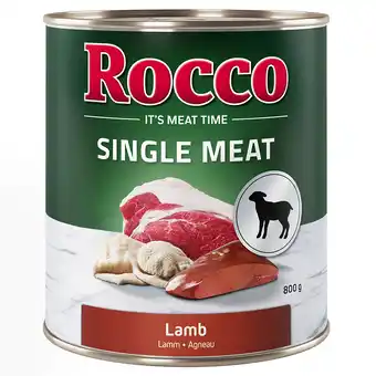 Zooplus 20 + 4 gratis! Rocco Single Meat 24 x 800 g Hondenvoer - Lam (24 x 800 g) aanbieding