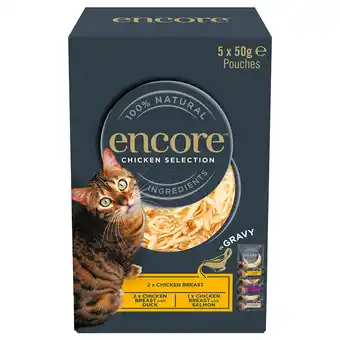 Zooplus 20x 50g Encore Cat Gravy Zakjes Mix Kip selectie (3 Sorten) Katten Natvoer aanbieding