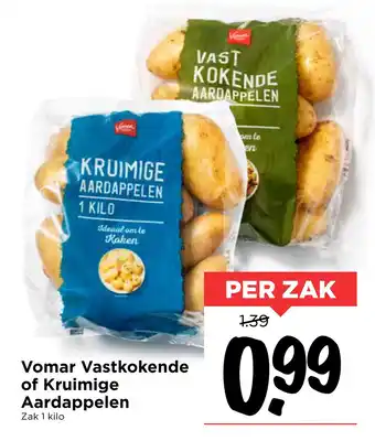 Vomar Voordeelmarkt Vomar Vastkokende of kruimige aardappelen 1kilo aanbieding