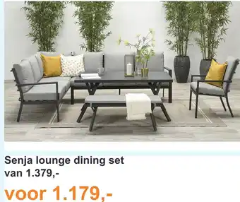 Tuinmeubelland Senja lounge dining set aanbieding