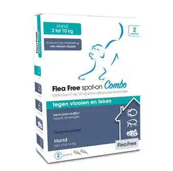 Pets Place Flea Free Spot-On Combo Hond Small - Anti vlooien en tekenmiddel aanbieding