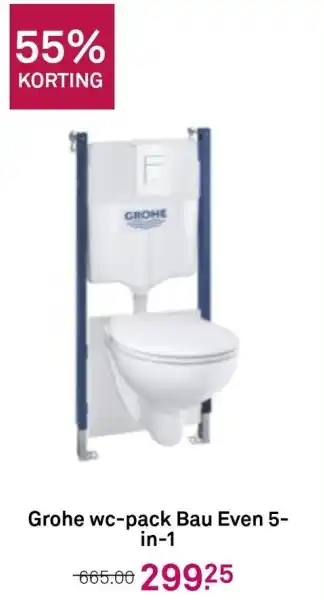 Karwei Grohe wc-pack Bau Even 5-in-1 aanbieding