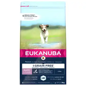 Pets Place Eukanuba Pup & Junior Small Medium Grain Free Zeevis - Puppy-Hondenvoer aanbieding