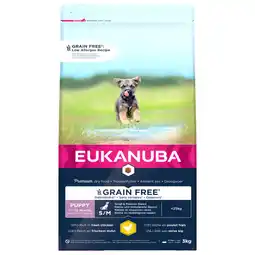 Pets Place Eukanuba Pup Small Medium Grain Free Kip - Puppy-Hondenvoer aanbieding