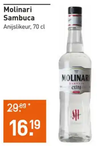 Gall & Gall Molinari Sambuca Anijslikeur, 70 cl aanbieding